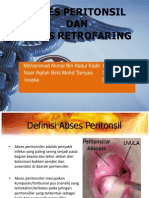 Abcess Peritonsilar Dan Retrofaring