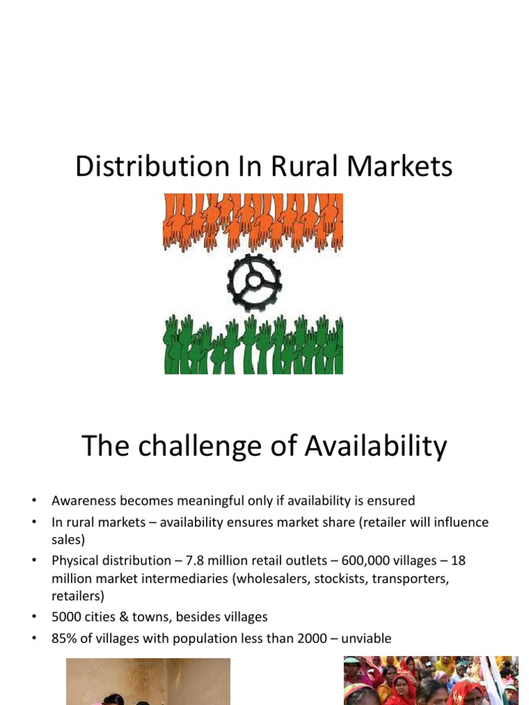 1.14.distribution in Rural Markets PDF Market (Place) Retail
