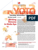 Writing Kimono in Kōda Aya: Tues Day, November 12th, 18:00h