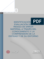 BOLETIN 3080 Identificacion y Evaluacion Del Riesgo de Error Material A Través Del Conocimiento y La Comprension de La Entidad y Su Entorno.