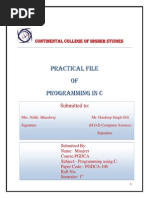 Practical File OF Programming in C: Submitted To