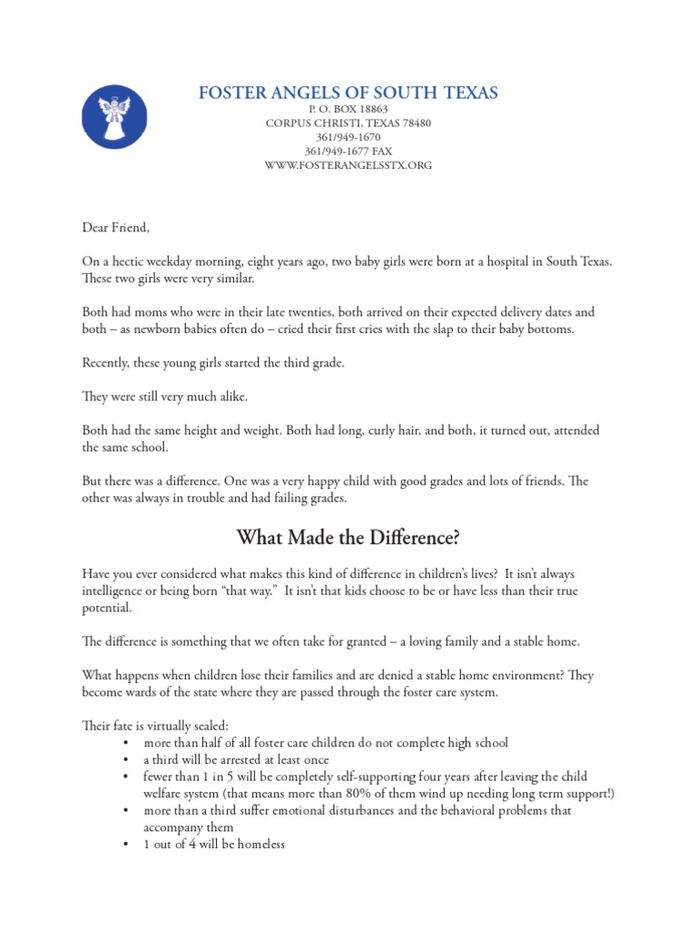 Foster Angels of South Texas | Download Free PDF | Foster Care | Infants