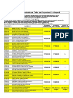 Horarios Segunda Iteracion