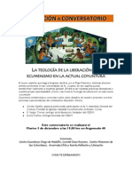 Invitación a Conversatorio Teologia de la Liberación y el Ecumenismo