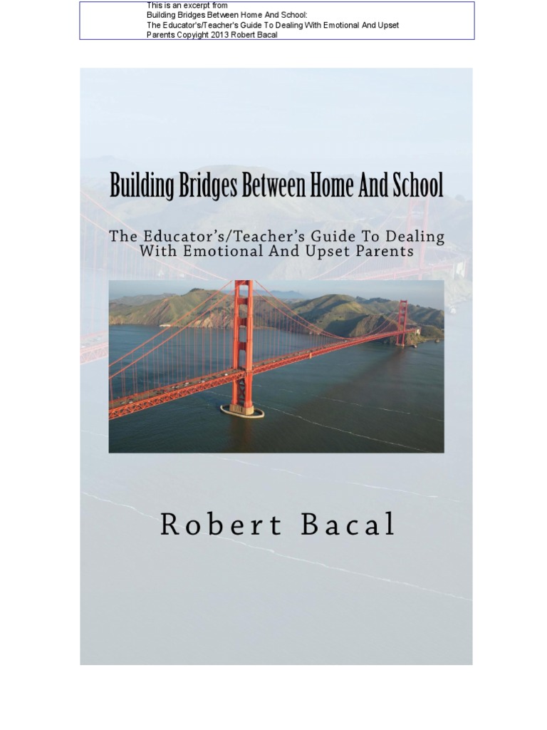 Building Bridges Between Home and School The Educator's/Teacher's