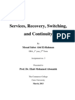 Services Recovery Switching and Continuity - Mosad Saber