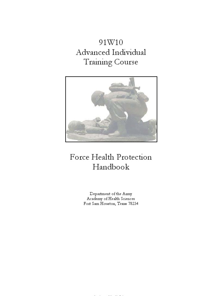 Handbook - Force Health Protection | PDF | Injection (Medicine) | Hygiene