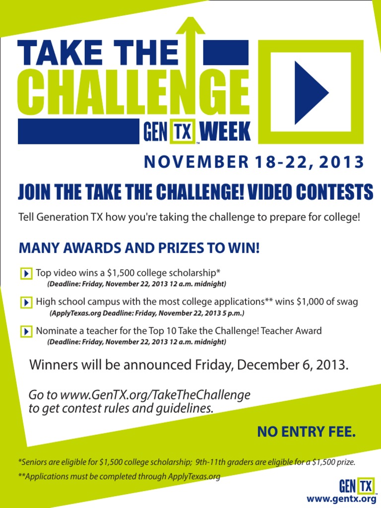 GenTX Video Contest for College Prep | PDF