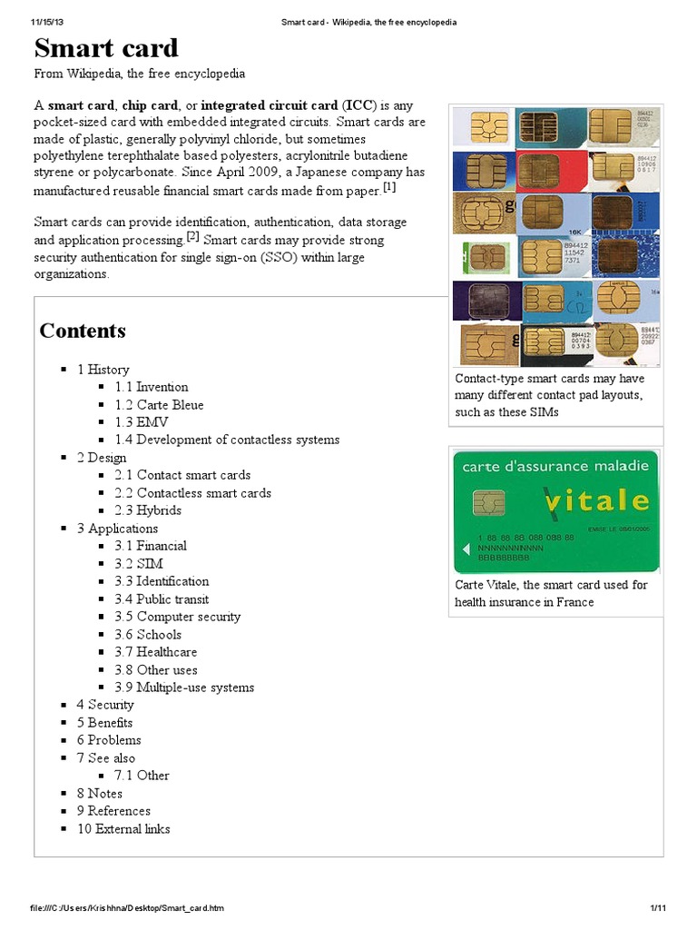 Smart Card Wikipedia, The Free Encyclopedia PDF Smart Card