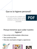 Que Es La Higiene Personal