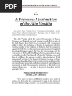 The Alta Vendita (A Permanent Instruction)