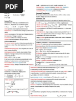Physics Final (Cheat Sheet) With Problems | PDF | Light | Force