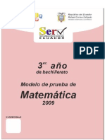 Prueba Modelo Matematica III Bach