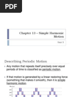 Chapter 13 - Simple Harmonic Motion