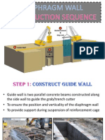 Diaphragm Wall Construction Sequence