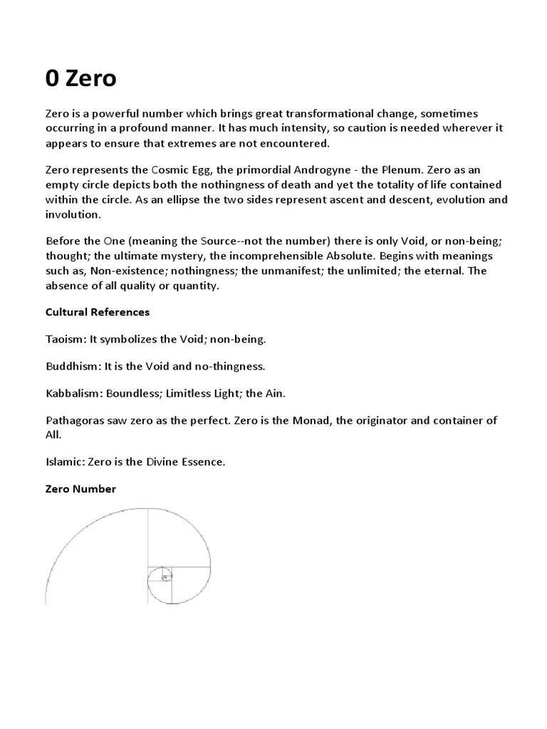 The Significance and History of Zero | PDF