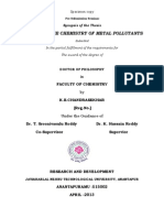 STUDIES IN THE CHEMISTRY OF METAL POLLUTANTS