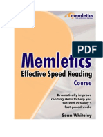 Memletics Effective Speed Reading Course