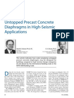 Untopped Precast Concrete Diaphragms in High-Seismic Applications