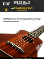 24 Must Common Ukulele Scales Modes Soprano C Tuning GCEA