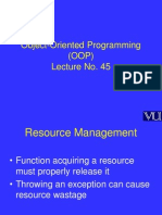 Object Oriented Programming (OOP) - CS304 Power Point Slides Lecture 45