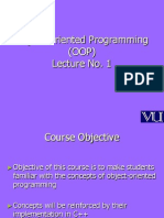 Object Oriented Programming (OOP) - CS304 Power Point Slides Lecture 01