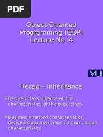 Object Oriented Programming (OOP) - CS304 Power Point Slides Lecture 04