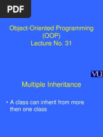 Object Oriented Programming (OOP) - CS304 Power Point Slides Lecture 31