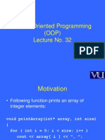 Object Oriented Programming (OOP) - CS304 Power Point Slides Lecture 32