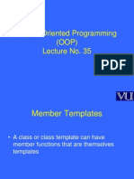 Object Oriented Programming (OOP) - CS304 Power Point Slides Lecture 35