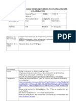 Planificacion de Clase Con Inclusion de Tic en Un Ambiente Colaborativo