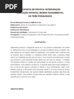 PROJETO DE AULA OS TRÊS PORQUINHOS Seminário