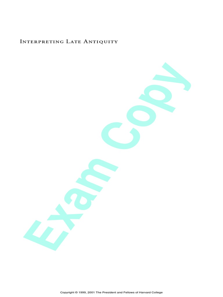 G. W. Bowersock, Peter Brown, Oleg Grabar, Averil Cameron, BÃ©atrice  Caseau, Henry Chadwick, Garth Fowden, Patrick J. Geary, Yizhar Hirschfeld,  Christopher Kelly, Hugh Kennedy, Richard | PDF | Byzantine Empire |  Neoplatonism