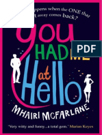You Had Me at Hello by Mhairi McFarlane
