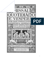 Missal Quotidiano e Vesperal - Dom Gaspar Lefebvre