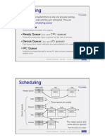 Scheduling: - Job Queue - Ready Queue - Device Queue - IPC Queue