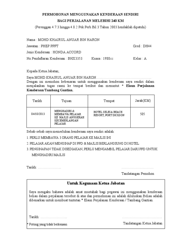 Membawa Kenderaan Sendiri Pdf