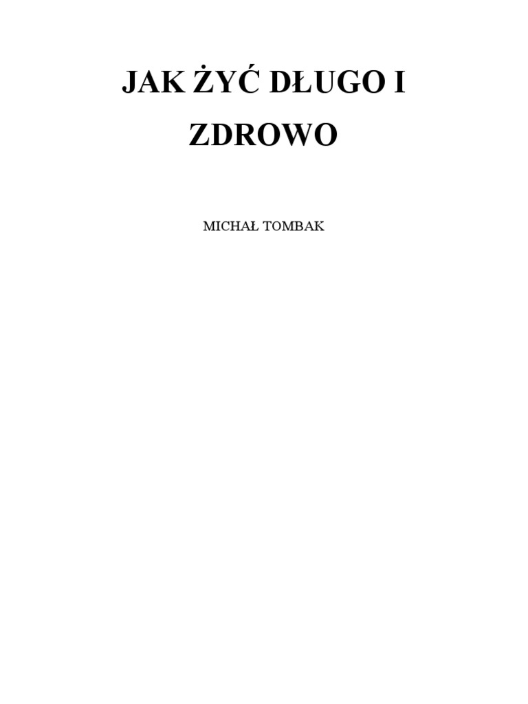 Tombak Michał Droga Do Zdrowia Pdf
