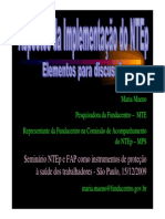 Seminário Ntep E Fap Como Instrumentos de Proteção À Saúde Dos Trabalhadores - São Paulo, 15/12/2009