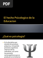 El Hecho Psicologico de La Educacion