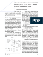 Modelling and Analysis of DFIG Wind Turbine Harmonics Generated in Grids