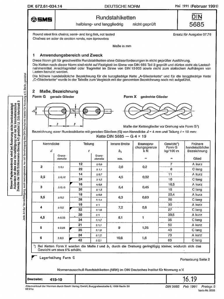 Din 5685 | PDF