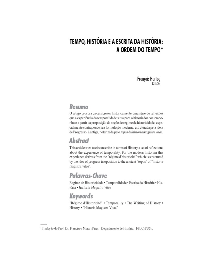 Reflexões sobre o Tempo e a História | PDF | História