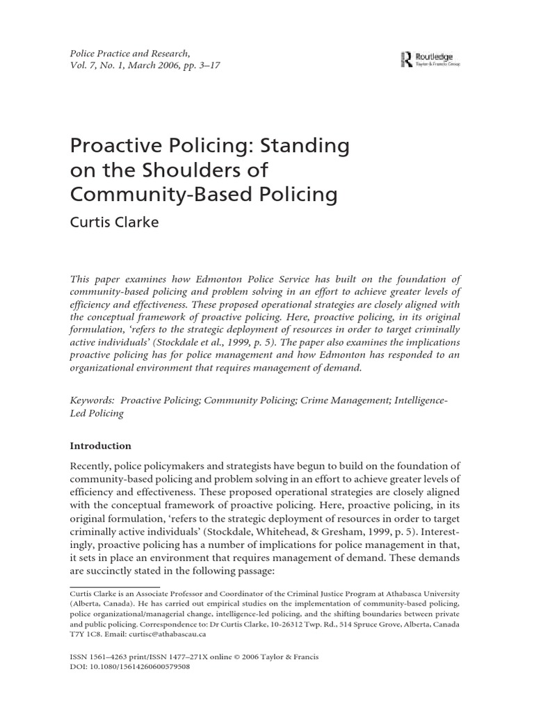 Proactive Policing | PDF | Police | Community Policing