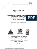 Appendix 5A JORC Code