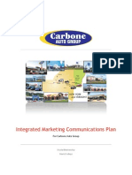 Integrated Marketing Communications Plan For Carbone Auto Group