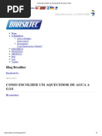 COMO ESCOLHER UM AQUECEDOR DE AGUA A GÁS