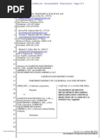 13-11-20 Samsung Statement of Recent Decision Re. '915 Patent