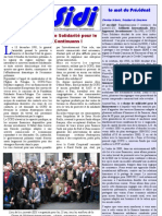 Infosidi N°19 - Les 25 Ans de La Chaîne de Solidarité Pour Le Financement