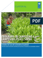 Estudios de Caso PNUD: PROGRAMA DE CAMPESINO A  CAMPESINO (PCAC), SIUNA, Nicaragua